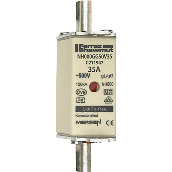 Mersen NH-Sicherungseinsatz SF Gr.000 gG 35A/500VKM NH000GG50V35
